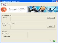 A Data Recovery Software- Q R for MS Word screenshot